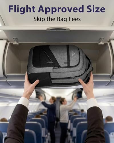 MATEIN 17 Inch Work Backpack for Men Women, Water Resistant Practical Travel Laptop Backpack with Anti Theft Pocket, Casual College Daypack Laptop Compartment TSA Friendly, Grey Black