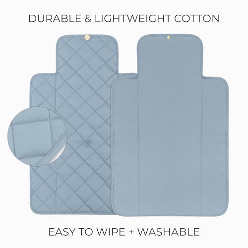 Portable Diaper Changing Pad - Soft and Easy to Clean Diaper Changing Mat for Babies - The Perfect Lightweight and Foldable Pad for Traveling - color: Blue
