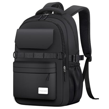 PRAGARI Kids School Backpack for Teens Girls Aesthetic Black Backpack Lightweight College Laptop Casual Travel Bookbag - color: Black