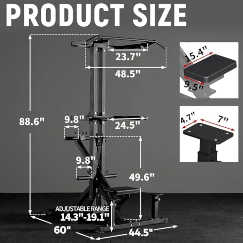 Assisted Pull Up Machine, GMWD 600LBS Leverage Assisted Chin and Dip Machine, 4 in 1 Plate Loaded Gym Equipment, Pull Up Machine with 1:1 Counterweight System & Band Peg for Home Gym