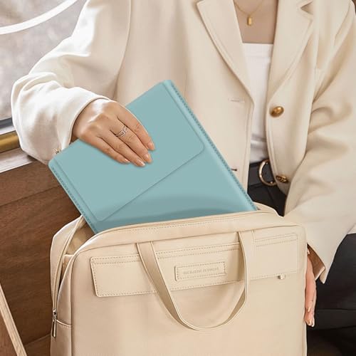 BVYA 12-13.3" Laptop Sleeve, PU Leather Laptop Case Compatible with MacBook Air 13 2018-2022 (M2 A2681 M1 A2337), Compatible with MacBook Pro 13 2016-2022 (M2 A2686 M1 A2338 A2251 A2289 A2159) - color: BLUE, size: For 12-13.3 inches