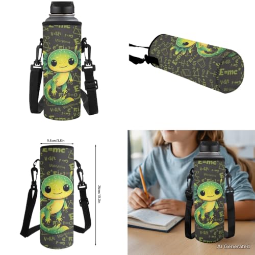 Math Axolotl Backpack for Kids Girls Backpack with Lunch Box Water Bottle Holder Pencil Case Pouch 4 in 1 Cute Backpacks for Girls Bookbag with Front Pocket Back to School Supplies - color: Axolotl Math