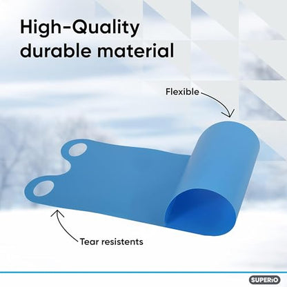 Superio Snow Slider Mat, Flexible Snow Sled Flying Carpet, Roll up Sleds for Kids 36" / Adults 54" Lightweight Plastic Snowboard Sled, 1 Pack - color: Blue, size: 54"