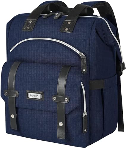 FALANKO Laptop Backpack 15.6 Inch Stylish Computer Backpack Doctor Teacher Work Bookbag Water Repellent College Shoulder Bag RFID Anti-theft,Nurse Purse Travel Business Bag for Men Women - color: Blue, size: 15.6 Inch