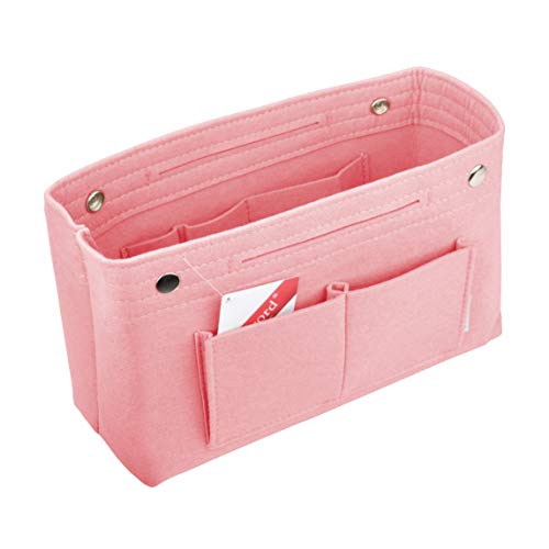 Vercord Felt Purse Tote Organizer Insert Divider Inside Handbag for Women Medium Pink - color: B-Medium-Pink