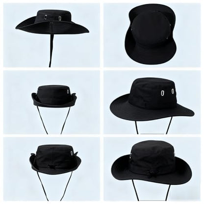levayhill 16L Small Lightweight Foldable Backpack Sun Hats Travel, Black | Compact Packable Daypack with Bucket Hat For Men Women, Collapsible Bag Quick-dry Outdoor Hiking Beach Summer Fisherman Hat - color: Black