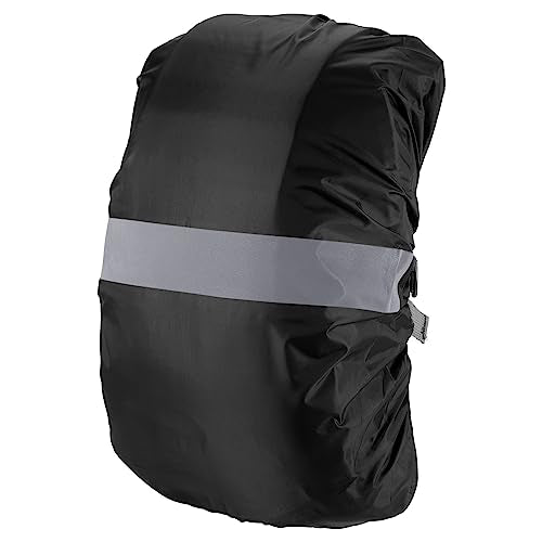 PATIKIL Waterproof Backpack Rain Cover, Non-Slip Backpack Cover with Reflective Strap Stay Dry for Hiking, Camping, Hunting - color: Black, size: X-Large