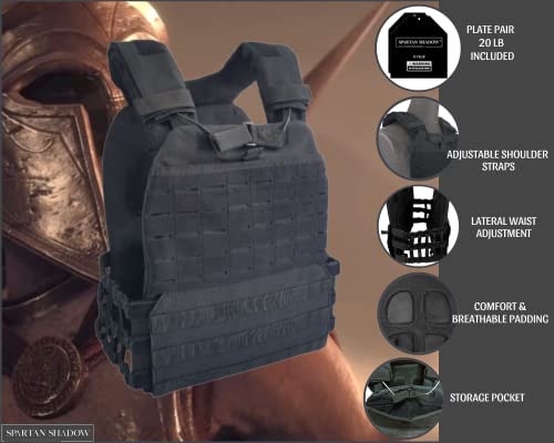 Adjustable Weighted Vest Men,20lb Weight Vest,Fitness Training vest, Workout vest: Murph Vest. Chaleco con peso. Endurance Training,Weight Vest for men workout. Sport Equipment ™