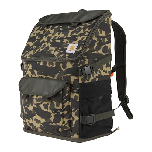 Carhartt 35L Nylon Workday Backpack, Durable Water-Resistant Pack with 15" Laptop Sleeve and Adjustable Shoulder Straps, Blind Duck Camo - color: Blind Duck Camo