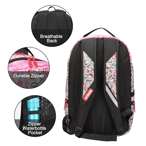 Graffiti Backpack for School, 20L Casual Daypack, Designer Laptop Backpack for 15.6 Inch Laptop - color: Ice Cream