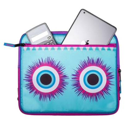 Case it 6 Pack Universal Monster Eye Zipper Binder with Removable Laptop Sleeve, 2-Inch O Rings, Shoulder Strap, LT-307-ME-C-MAG, Magenta - color: Magenta, size: 6 Pack