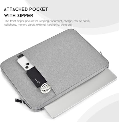 17 inch Laptop Sleeve Case for HP 17.3 Laptop, Pavilion 17, Envy 17, ASUS Vivobook 17, Acer Chromebook 17, Dell Inspiron 17, Lenovo IdeaPad 17, Water-Resistant 17.3 Computer Carrying Bag(Grey) - color: Grey, size: 17.3 inch
