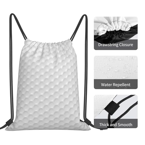 Golf Ball Pattern Print Drawstring Bag Sport Gym Backpack Beach Travel Sack Draw String Yoga Bag For Men Women - color: Golf Ball Pattern Print