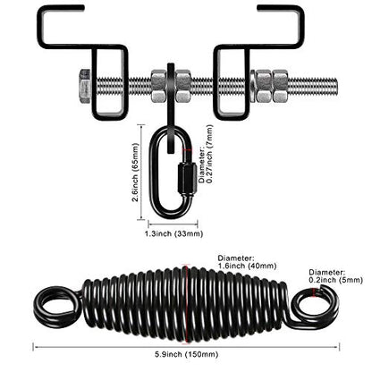 Dolibest Heavy Duty Steel Beam Hanger, Heavy Bag Mount, I Beam Heavy Bag Hanger for Punching Bag Hanger Boxing Muay Thai Training (with Spring) - color: A: I- beam hanger with Spring