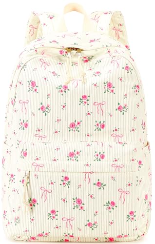 LEDAOU School Backpack for Teen Girls Elementary Middle School Bookbag Kids Backpacks Women Laptop Backpack Travel Daypack - color: Pink-black Bow