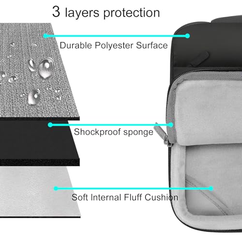 MOSISO Compatible with MacBook Air 15 inch Case M5 2026 M4 2025 M3 2024 M2 2023 A3448 A3241 A3114 A2941, Plastic Hard Shell Case&Puffy Sleeve Bag&Keyboard Skin&Webcam Cover&Screen Film, Black - color: Black