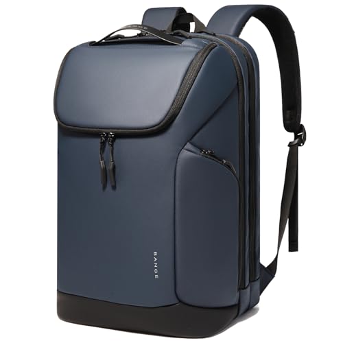 BANGE Laptop backpack with 15.6 inch laptop compartment fit for overnight and commute for men and women (Blue) - color: Blue