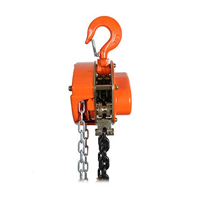 Prowinch 3,300 lbs (1.5 Ton) Manual Chain Hoist with 20 ft Lifting Height, Featuring a Durable G80 Black Tempered Chain for Reliable Heavy-Duty Lifting - size: 1.5 TON 20 FT
