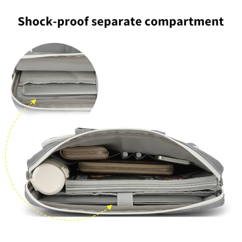 15-15.6 inch Laptop Shoulder Bag, for MacBook Pro 16, Hp Lenovo Dell 14 inch Waterproof Messenger Bag Case Sleeve (gray) - color: Gray