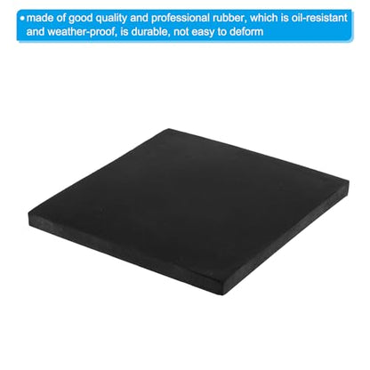 PATIKIL Rubber Anti-Vibration Pads, 2 Pcs Square Vibration Isolation Mats 6" x 6" x 0.4" for HVAC Air Conditioner Air Compressor Washer Dryer, Black - size: 6" x 6" x 0.4"