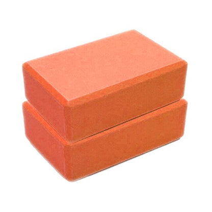 Yoga Blocks 2 Pack Supportive Latex-Free EVA Foam Yoga Blocks Set,9"x6"x3" High Density Non-Slip Surface Lightweight Yoga Block for Meditation Exercise Pilates Stretching - color: Orange