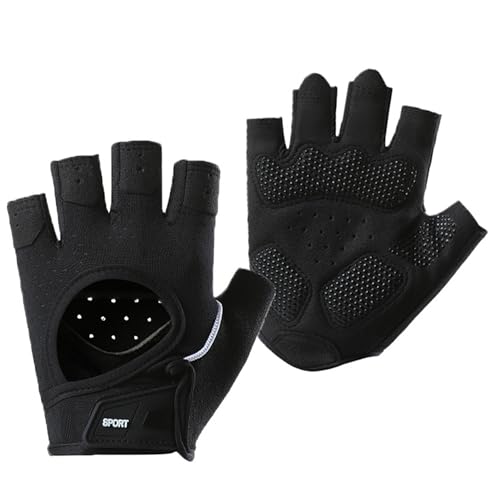 IZUS Women-Men Workout-Gym-Gloves Fingerless-Cycling-Gloves Non-Slip Palm Breathable Grip for Weight Lifting,Training,Fitness
