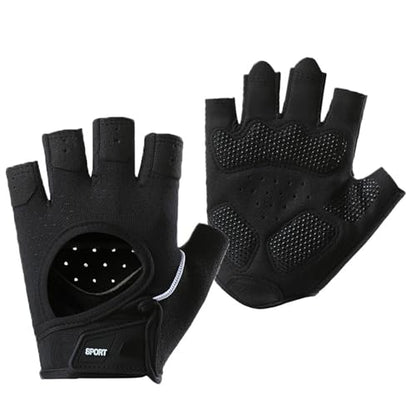 IZUS Women-Men Workout-Gym-Gloves Fingerless-Cycling-Gloves Non-Slip Palm Breathable Grip for Weight Lifting,Training,Fitness