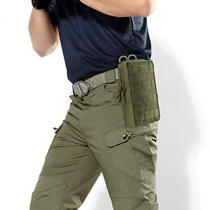 FRTKK 2 Pack Molle Pouches - Tactical Compact Water-Resistant EDC Pouch Bag Small Utility Pouch - color: 2 Pack-Army green 3