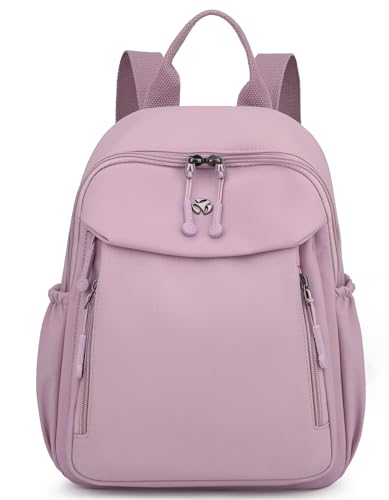 Pealwel Mini Nylon Women Backpacks,Small Ladies backpacks Lightweight Shoulder Satchel Bag Tote Handbag Casual Travel Daypack (Light Pink(A)) - color: Light Pink(a)