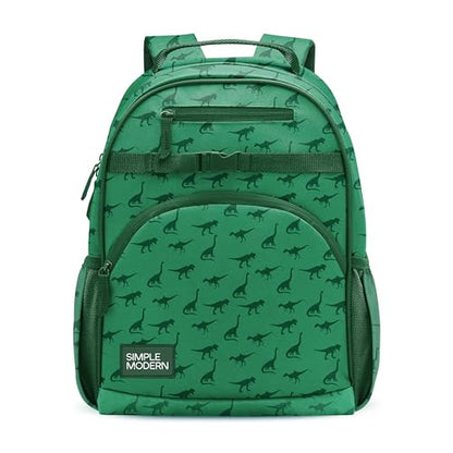 Simple Modern Medium Toddler Backpack for School Girls and Boys | Kindergarten Elementary Kids Backpack | Fletcher Collection | Kids - 15" tall | Dino World - color: -Dino World, style: Kids Medium