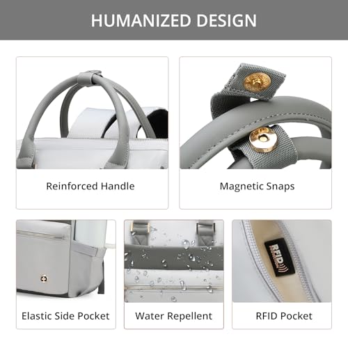 Swissdigital Design Backpack for Women with USB Charging Port SD1726L-03 - color: Gray