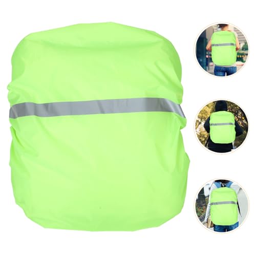 Alipis High Visibility Backpack Rain Covers with Reflective Strip Waterproof Backpack Covers Storage Pouch Anti-Slip Buckle - color: Light Green