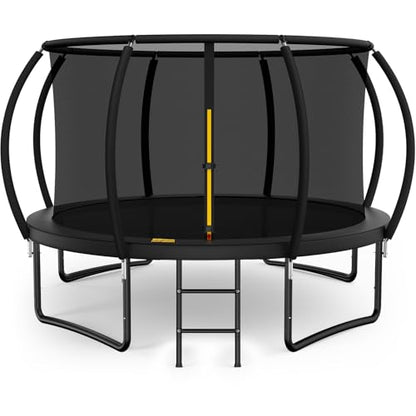 10FT 12FT 14FT 15FT 16FT Outdoor Trampoline with Enclosure Net, Heavy Duty Yard Trampolines, ASTM Approval Recreational Trampolines for Kids and Adults - size: 14FT