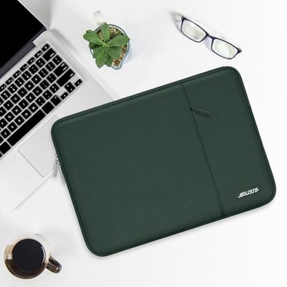 MOSISO Laptop Case 12.3 inch, 11.6-12.3 inch Laptop Sleeve Compatible with MacBook Air 11.6, Acer HP Dell Lenovo Samsung, Surface Pro, Polyester Vertical Computer Sleeve Bag with Pocket,Midnight Green - color: Midnight Green, size: 12.3 inch
