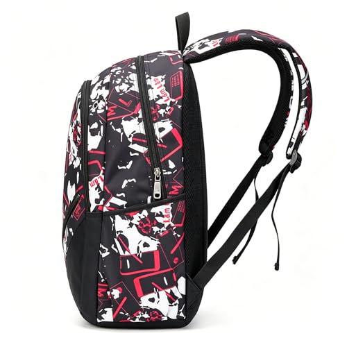 Travel Laptop Backpack, Business Slim Sturdy Water Resistant School Backpack, Gift for Men & Women, Fits 15.6 Inch Notebook - color: Tech Red