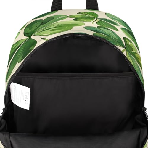 St. Patrick's Day Clover Laptop Backpack for Women Men, 18.3 Inch Travel Work Backpacks, Green Shamrock Irish Waterproof Computer Casual Daypack Nurse Teacher Bags - color: Multicolor 1