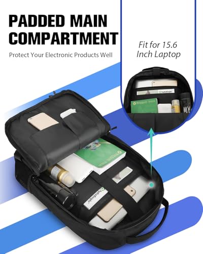 WOLT Skateboard Backpack, 15.6 Inch Laptop Backpack for Men Women, Sports Backpack with Ball Holder - color: Black