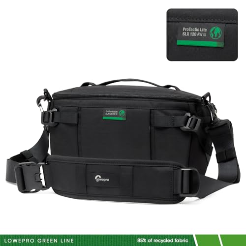Lowepro ProTactic Lite SLX 120 AW III Camera Sling Bag, Professional Camera, Rain Cover, Lightweight Crossbody Sling Backpack, for Photographer, Videographer, Volume 5L, for DSLR/Mirrorless - style: Slx 120 Aw III