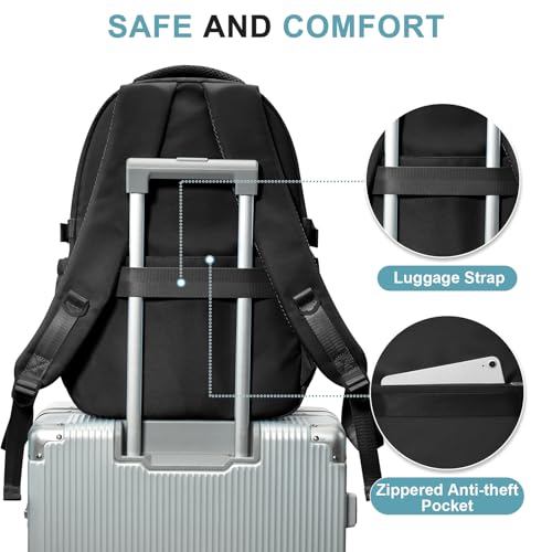 Preppy Black Middle School Backpack for Teens Girls Boys Waterproof Backpack with Lots of Pockets College Backpacks for Women Men Cute School Bag for Students - color: A1-black