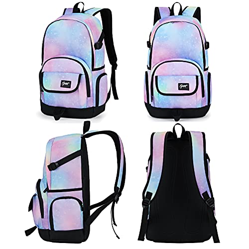 rickyh style School Backpack Travel Bag for Men & Women Lightweight College Back Pack with Laptop Compartmen - color: 04stars Rainbow