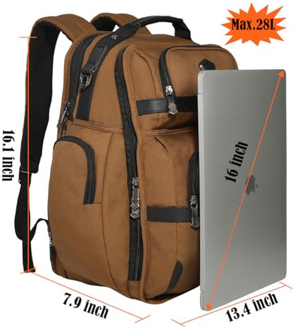 WELKINLAND 24H Business Laptop Backpack - 28L Durable Professional Backpack for Men, 17-Pockets, Fits 16-Inch Laptop