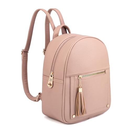 Montana West Mini Backpack Purse for Women Anti Theft Backpacks with Secured Zipper and Tassel - color: Medium Pink