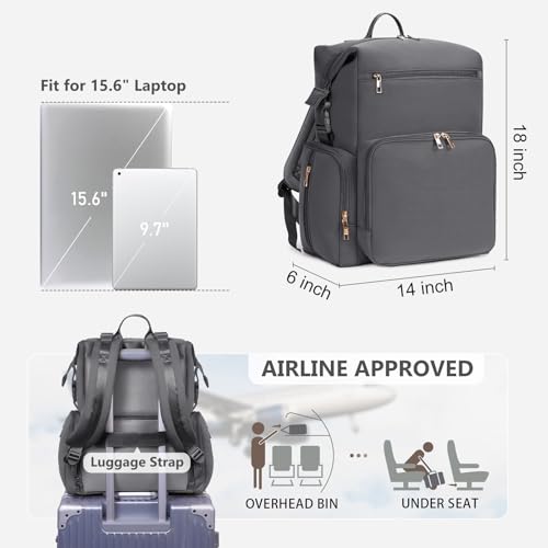 CEI-CEI Neoprene Diaper Bag Backpack with Insulated Pockets, Large Newborn Baby Maternity Bags Travel Tote with Changing Pad - color: Dark Grey