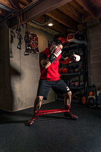 TITLE Boxing Power Stance Resistance Bands - Resistance Bands, Strength Training Equipment, Exercise Bands, Resistance Bands for Working Out, Workout Bands, Fitness Equipment, Resistance Band Set