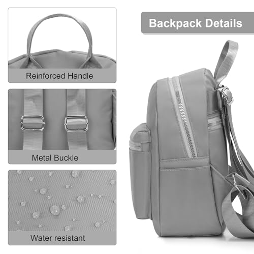 Etercycle Mini Backpack Purse for women, Small Backpack Purse, Shoulder Bag for Travel (Gray) - color: Gray