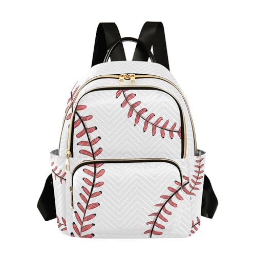 ALAZA Travel Backpack Purse for Women Fashion Anti-theft Work Casual Baseball White Daypack Shoulder Bag Medium Size - color: Baseball White, size: Medium