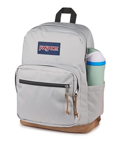 JanSport Right Pack Backpack - Durable Daypack with Padded 15 Laptop Sleeve, Spacious Main Compartment & Integrated Water Bottle Pocket - Grounded Grey - color: Grounded Grey
