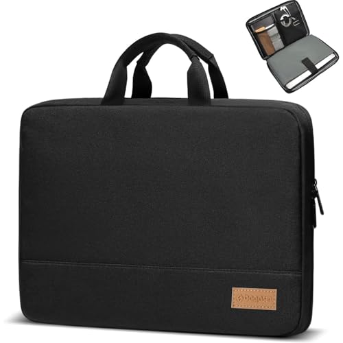 bagasin Laptop Sleeve Case 17 17.3 Inch, Slim Water Resistant TSA Laptop Cover with Handle Durable Protective Computer Carrying Case Compatible with HP Dell Lenovo Asus Notebooks - color: Black, size: 17