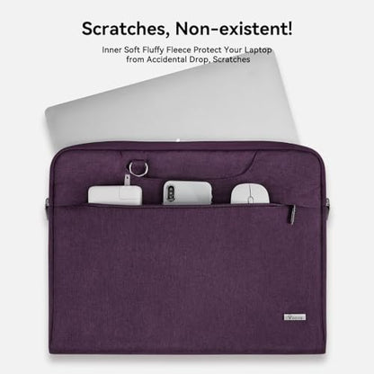 Voova Laptop Bag 15.6 Inch, Waterproof Computer Sleeve Carrying Case with Shoulder Straps & Handle Compatible with Macbook Air 15 M2/M3/M4, MacBook Pro 15/16, 15-16 Inch Hp Dell Lenovo, Dark Purple - color: Dark Purple, size: 14-15.6In & 2019 New Macbook