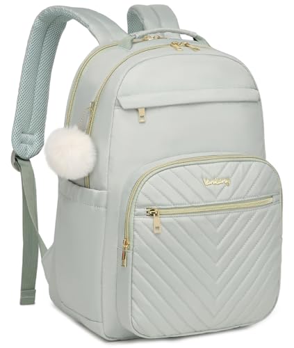 Laptop Backpack Women Bookbag, Teen Girls Backpack for Middle High School College Students, Teacher Work Bag Back Pack Travel, Green - color: Green, size: 15.6in